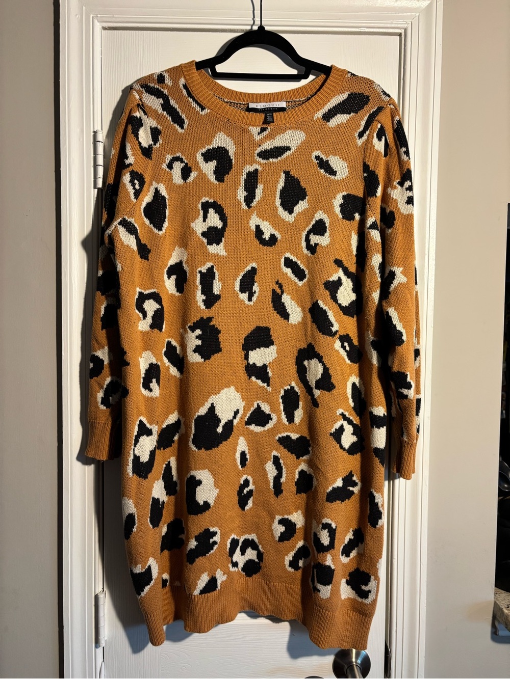 Eloquii leopard-print sweater dress size 18/20